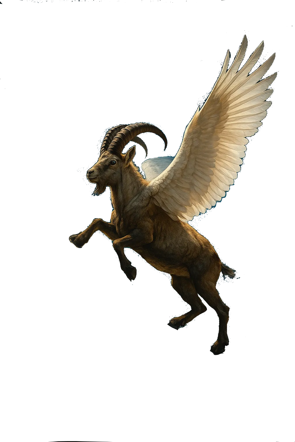 A floating astronaut in a space suit